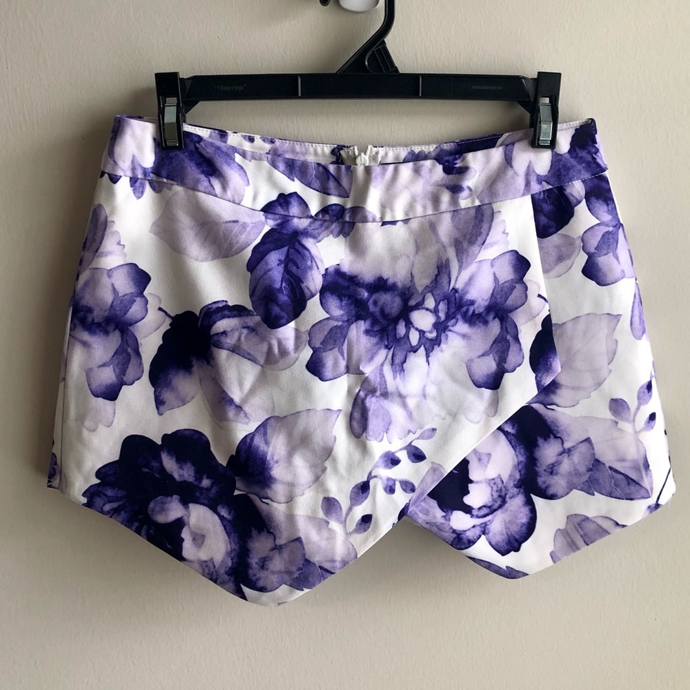 Ally Purple Floral Skort